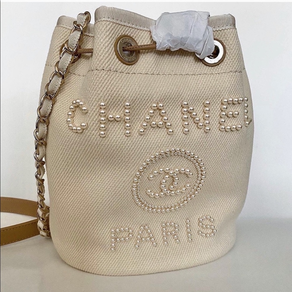 Chanel Deauville Pearl Bucket Bag